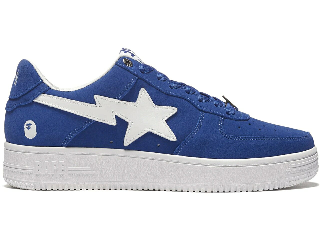 ベイプ 青色 ブルー スエード スウェード 白色 ホワイト スニーカー メンズ 【 BAPE A BATHING APE STA LOW BLUE SUEDE / BLUE BLUE WHITE 】