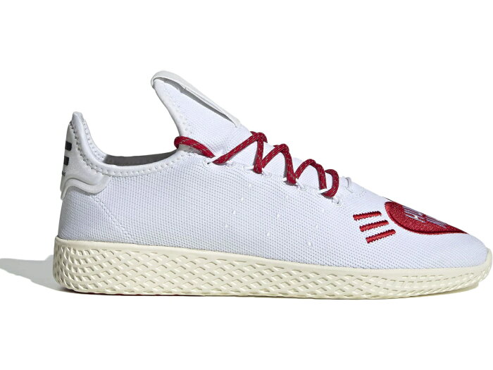 アディダス ADIDAS テニス 白色 ホワイト スニーカー 【 PHARRELL TENNIS HU HUMAN MADE WHITE RED WHITERED 】