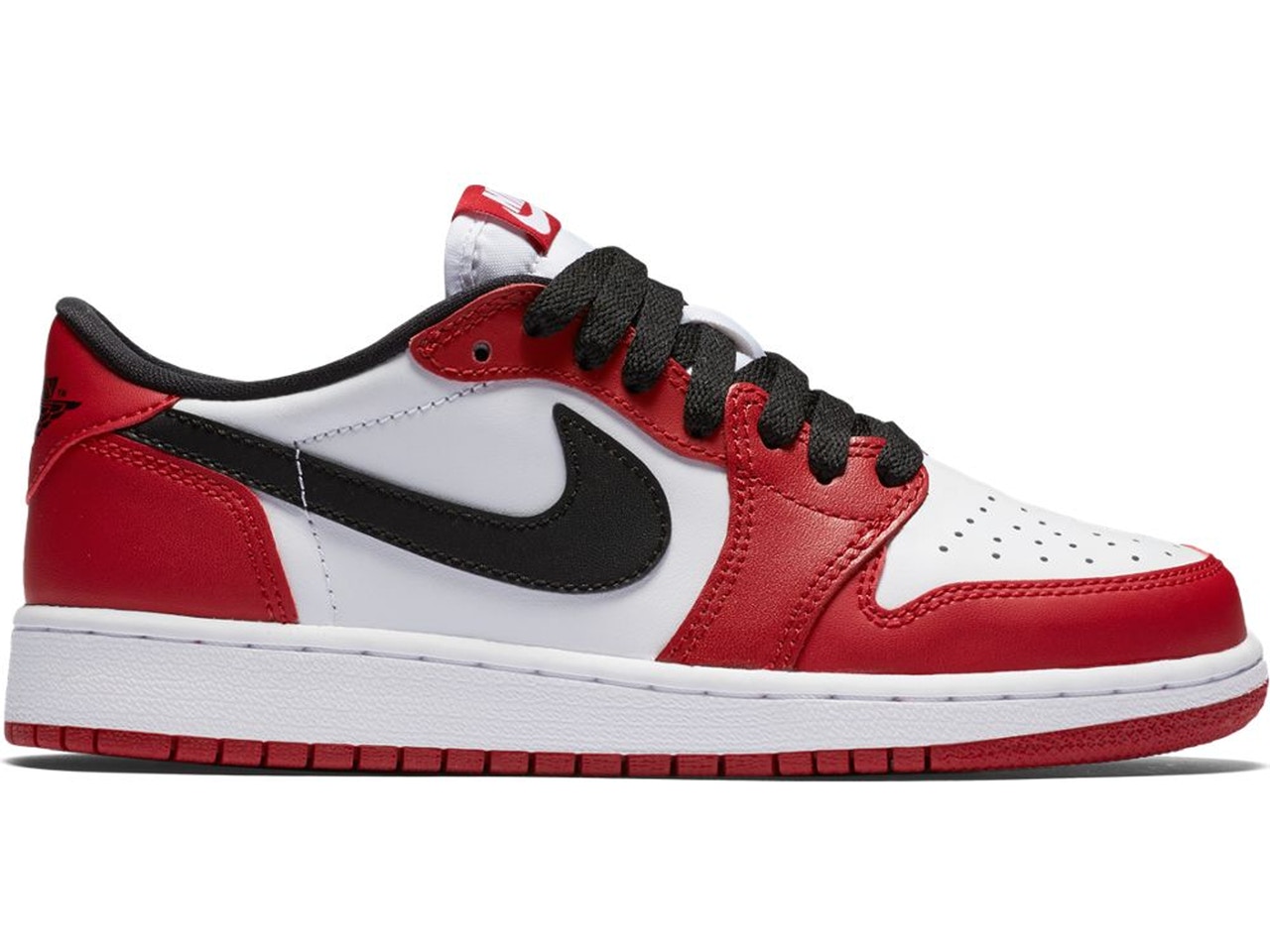 ナイキ ジョーダン シカゴ 赤 レッド 黒色 ブラック 白色 ホワイト 【 JORDAN 1 RETRO LOW CHICAGO (2016) (GS) / VARSITY RED BLACK WHITE 】 キッズ ベビー マタニティ スニーカー