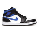 ナイキ ジョーダン ミッド 白色 ホワイト 黒色 ブラック 青色 ブルー スニーカー メンズ 【 JORDAN 1 MID WHITE BLACK RACER BLUE / WHITE RACER BLUE BLACK 】