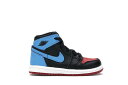 ナイキ ジョーダン ハイ 黒色 ブラック 赤 レッド 【 JORDAN 1 RETRO HIGH NC TO CHI (TD) / BLACK DARK POWDER BLUE-GYM RED 】