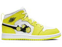 ナイキ ジョーダン ミッド ダイナミック 黄色 イエロー 白色 ホワイト 黒色 ブラック 【 JORDAN 1 MID DYNAMIC YELLOW FLORAL (PS) / DYNAMIC YELLOW WHITE BLACK 】 キッズ ベビー マタニティ スニーカー