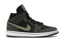 ナイキ ジョーダン ミッド オリーブ 黒色 ブラック WOMEN'S スニーカー レディース 【 JORDAN 1 MID MILITARY OLIVE (WOMEN'S) / BLACK TROOPER SEQUOIA 】