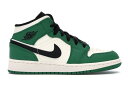 楽天スニケスナイキ ジョーダン ミッド 緑 グリーン 黒色 ブラック 【 JORDAN 1 MID PINE GREEN （GS） / PINE GREEN SAIL BLACK 】 キッズ ベビー マタニティ スニーカー