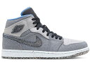 ナイキ ジョーダン ミッド 灰色 グレー 青色 ブルー スニーカー メンズ 【 JORDAN 1 MID CRATER GREY UNIVERSITY BLUE / GREY NEUTRAL GREY UNIVERSITY 】