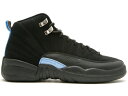 ナイキ ジョーダン 黒色 ブラック 白色 ホワイト 青色 ブルー 【 JORDAN 12 RETRO NUBUCK (GS) / BLACK WHITE UNIVERSITY BLUE 】 キッズ ベビー マタニティ スニーカー