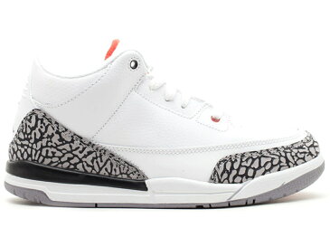 ナイキ ジョーダン JORDAN 白色 ホワイト 灰色 シメント キッズ 【 3 RETRO WHITE CEMENT 2011 PS FIRE REDCEMENT GREYBLACK 】