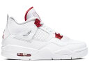 ナイキ ジョーダン 赤 レッド 白色 ホワイト 銀色 シルバー 【 JORDAN 4 RETRO METALLIC RED (GS) / WHITE UNIVERSITY RED-METALLIC SILVER 】 キッズ ベビー マタニティ スニーカー