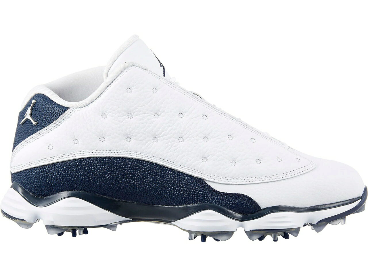 ナイキ ジョーダン サーティーン ゴルフ 白色 ホワイト 紺色 ネイビー 青色 ブルー スニーカー メンズ 【 JORDAN 13 RETRO GOLF WHITE NAVY BLUE / WHITE NAVY BLUE 】