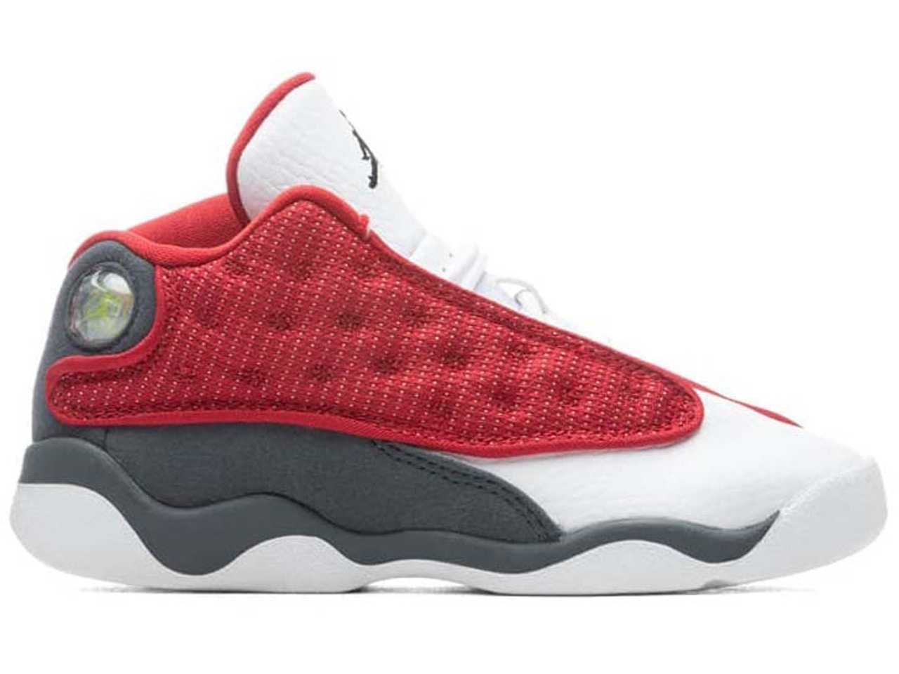 ナイキ ジョーダン サーティーン 赤 レッド 灰色 グレー 白色 ホワイト 黒色 ブラック 【 JORDAN 13 RETRO GYM RED FLINT GREY (TD) / GYM RED FLINT GREY WHITE BLACK 】 1