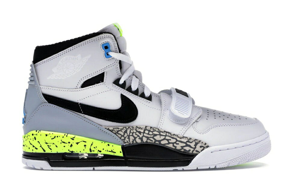 ナイキ ジョーダン レガシー コマンド 白色 ホワイト 黒色 ブラック 青色 ブルー スニーカー メンズ 【 JORDAN LEGACY 312 COMMAND FORCE VOLT / WHITE BLACK VOLT VIVID BLUE 】