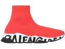 バレンシアガ スピード 赤 レッド 白色 ホワイト スニーカー メンズ 【 BALENCIAGA SPEED GRAFFITI RED WHITE / RED WHITE 】