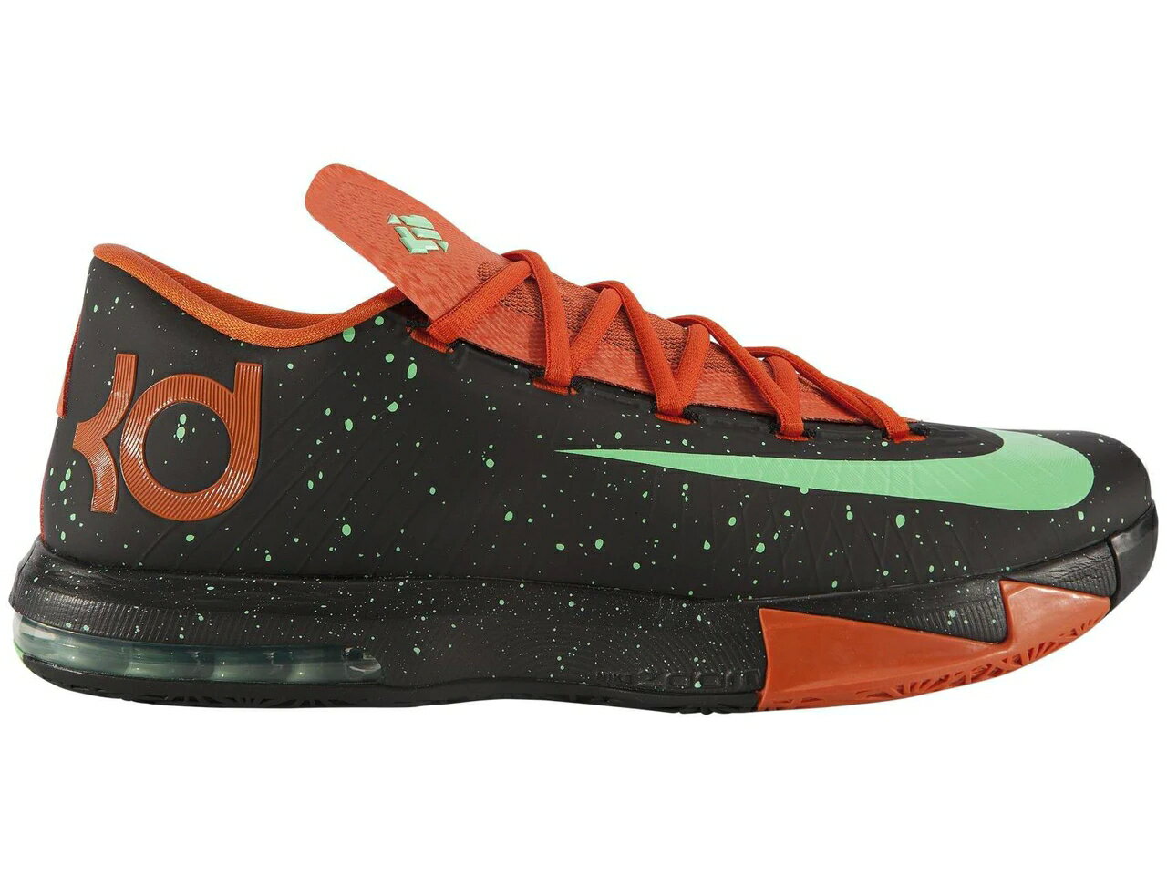 iCL eLTX F ubN  O[  IW Xj[J[ Y y NIKE KD 6 TEXAS / BLACK GREEN GLOW URBAN ORANGE z