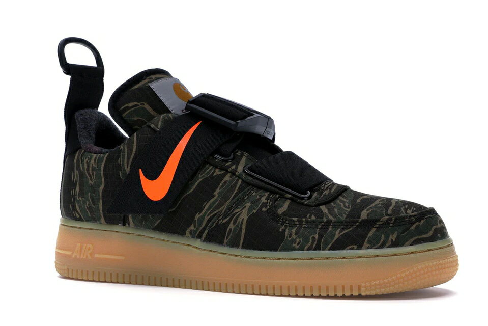 ナイキ NIKE エアフォース スニーカー 【 1 LOW UTILITY CARHARTT WIP CAMO GREEN TOTAL ORANGEGUM LIGHT BROWN 】