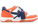 オフホワイト 白色 ホワイト 橙 オレンジ 青色 ブルー スニーカー メンズ 【 OFF-WHITE OUT OF OFFICE OOO LOW TOPS WHITE ORANGE BLUE / WHITE ORANGE BLUE 】