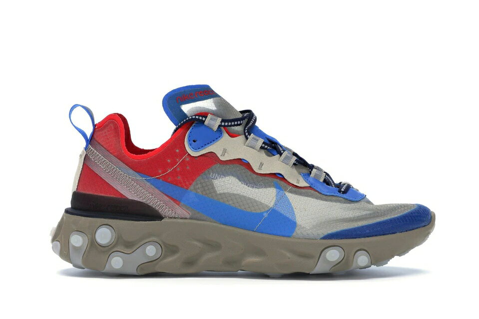 ナイキ NIKE リアクト エレメント アンダーカバー ベージュ スニーカー 【 REACT ELEMENT 87 UNDERCOVER LIGHT BEIGE CHALK BIEGE SIGNAL BLUE 】