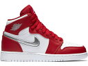 ナイキ ジョーダン ハイ 銀色 シルバー 赤 レッド 【 JORDAN 1 RETRO HIGH SILVER MEDAL (GS) / GYM RED METALLIC SILVER-WHITE 】 キッズ ベビー マタニティ スニーカー