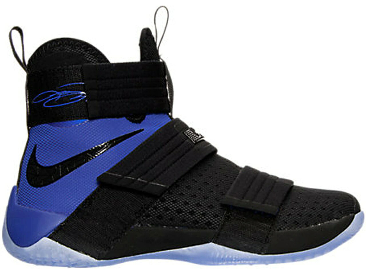 ナイキ レブロン ズーム ソルジャー 黒色 ブラック ゲーム ゲームロイヤル 青 ブルー スニーカー メンズ 【 NIKE LEBRON ZOOM SOLDIER 10 BLACK ROYAL / BLACK BLACK GAME ROYAL 】