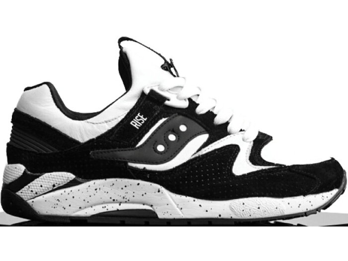 サッカニー SAUCONY ライズ スニーカー 【 GRID 9000 RISE KEYS OPEN DOORS BLACK WHITE 】