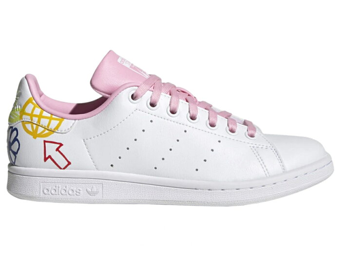 アディダス ADIDAS 白色 ホワイト ピンク スタンスミス レディース スニーカー 【 PINK DOODLE WHITE WOMENS CLOUD TRUE 】