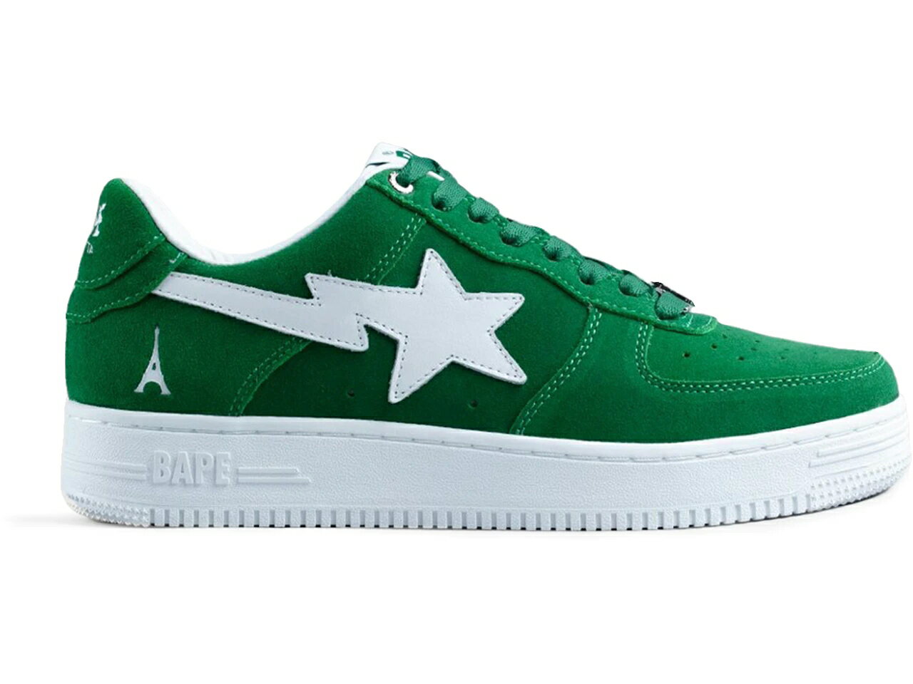 xCv  O[ F zCg Xj[J[ Y y BAPE A BATHING APE STA LOW HIGHSNOBIETY NOT IN PARIS GREEN / GREEN WHITE z Y Xj[J[