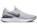 ナイキ エピック リアクト フライニット 灰色 グレー 青色 ブルー スニーカー メンズ 【 NIKE EPIC REACT FLYKNIT 2 VAST GREY COASTAL BLUE / VAST GREY COASTAL BLUE 】