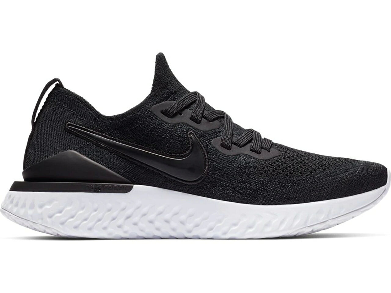 ナイキ NIKE エピック リアクト フライニット 黒色 ブラック 白色 ホワイト レディース スニーカー 【 EPIC REACT FLYKNIT 2 BLACK WHITE WOMENS BLACKGUNSMOKE 】