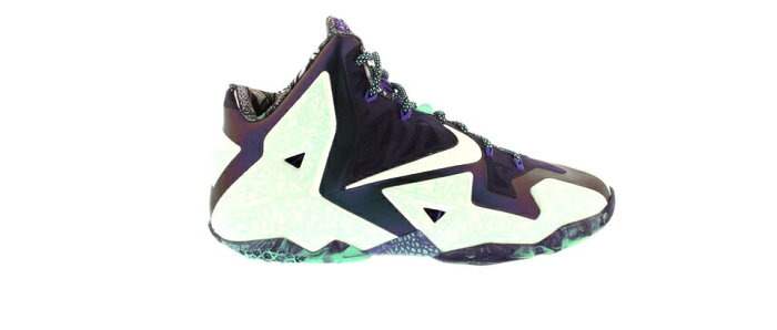 ナイキ NIKE レブロン スニーカー 【 LEBRON 11 NOLA GUMBO LEAGUE GATOR KING CASHMERE GREEN GLOWPURPLE DYNASTY 】