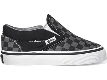 ヴァンズ VANS バンズ クラシック スリッポン 赤ちゃん 【 SLIPON CLASSIC CHECKERBOARD PEWTER BABY BLACK 】