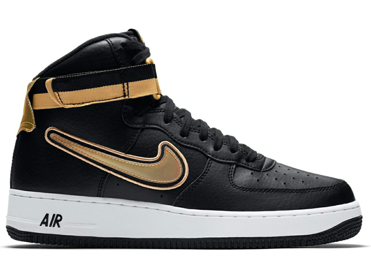 iCL nC F ubN S[h F zCg GAtH[X Xj[J[ Y y NIKE AIR FORCE 1 HIGH NBA BLACK METALLIC GOLD / BLACK WHITE METALLIC GOLD z