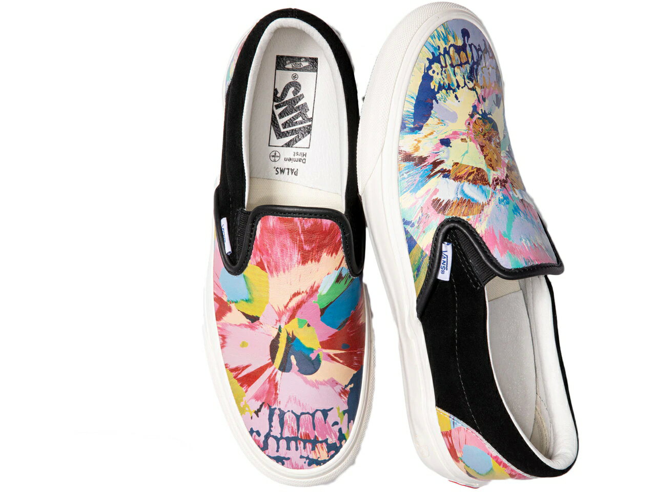 @Y oY NVbN Xb| F ubN Xj[J[ Y y VANS CLASSIC SLIP-ON VLT LX DAMIEN HIRST SKULL SPLATTER / MULTICOLOR BLACK z