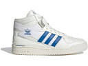 アディダス フォーラム ミッド 白色 ホワイト 青色 ブルー スニーカー メンズ 【 ADIDAS FORUM MID OFF WHITE BLUE BIRD / OFF WHITE OFF WHITE BLUE BIRD 】 メンズ スニーカー