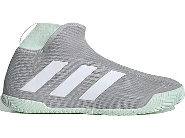 アディダス ADIDAS コート 灰色 グレー スニーカー 【 STYCON LACELESS HARD COURT GREY TWO DASH GREEN CLOUD WHITE 】