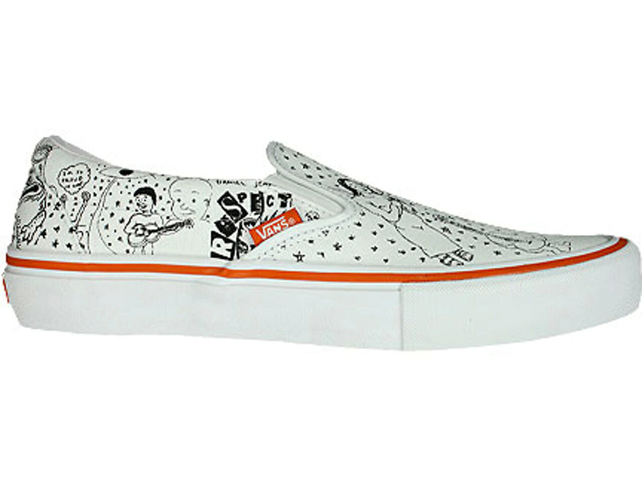 ヴァンズ VANS バンズ スリッポン プロ スニーカー 【 SLIPON PRO NO COMPLY DANIEL JOHNSTON WHITE ORANGE 】