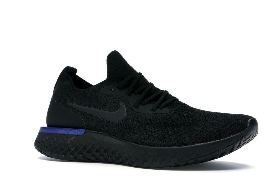 ナイキ NIKE エピック リアクト フライニット 黒色 ブラック スニーカー 【 EPIC REACT FLYKNIT BLACK RACER BLUE BLACKRACER 】