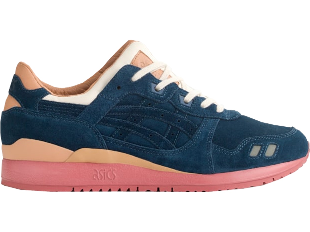 アシックス ASICS ゲルライト スニーカー 運動靴 クルー 紺色 ネイビー J. 【 GELLYTE III PACKER SHOES X CREW NAVY BUCK WHITE 】