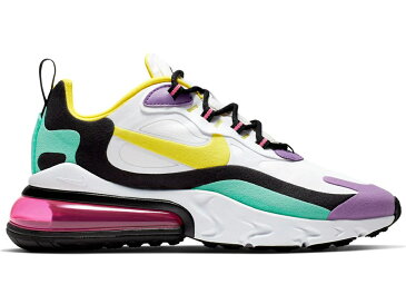 ナイキ NIKE マックス リアクト アート エアマックス レディース スニーカー 【 270 REACT GEOMETRIC ART WOMENS WHITE BLACKBRIGHT VIOLETDYNAMIC YELLOW 】