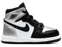 ナイキ ジョーダン ハイ 銀色 シルバー 黒色 ブラック ベビー 【 JORDAN 1 RETRO HIGH SILVER TOE (TD) / BLACK METALLIC SILVER-WHITE-BLACK 】