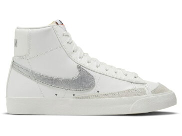 ナイキ NIKE ブレイザー ミッド 白色 ホワイト 銀色 シルバー '77 レディース スニーカー 【 SILVER BLAZER MID SUMMIT WHITE WOMENS METALLIC 】