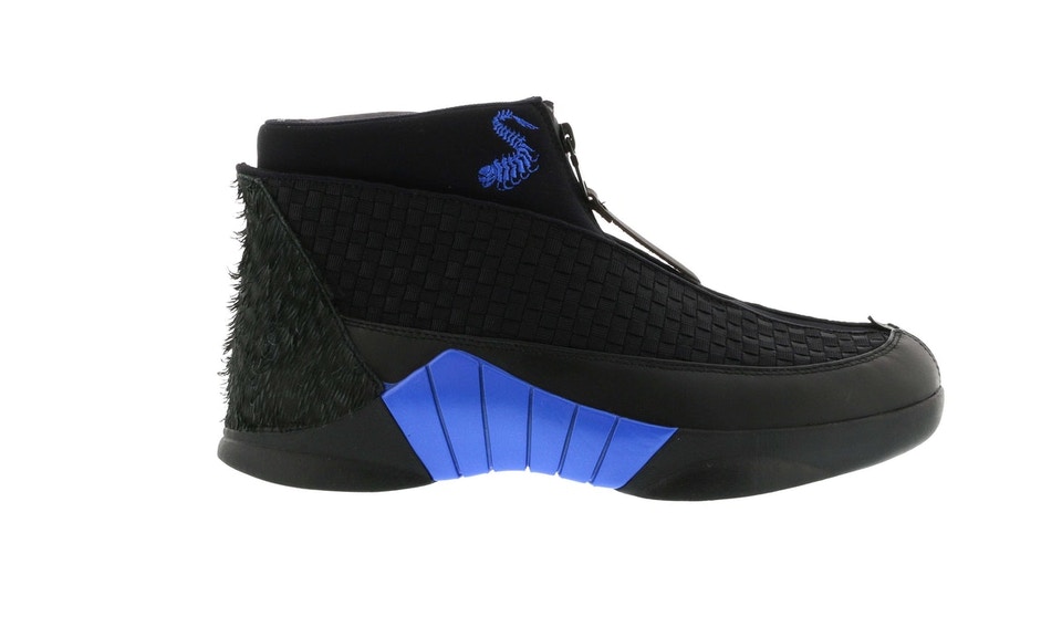 ナイキ ジョーダン 黒色 ブラック 青色 ブルー スニーカー メンズ 【 JORDAN 15 RETRO KUBO (UNSIGNED) / BLACK BLACK ROYAL BLUE VARSITY 】