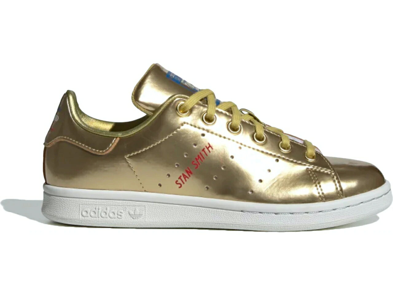 アディダス ADIDAS ゴールド スタンスミス ジュニア キッズ 【 GOLD METALLIC GS CRYSTAL WHITE 】