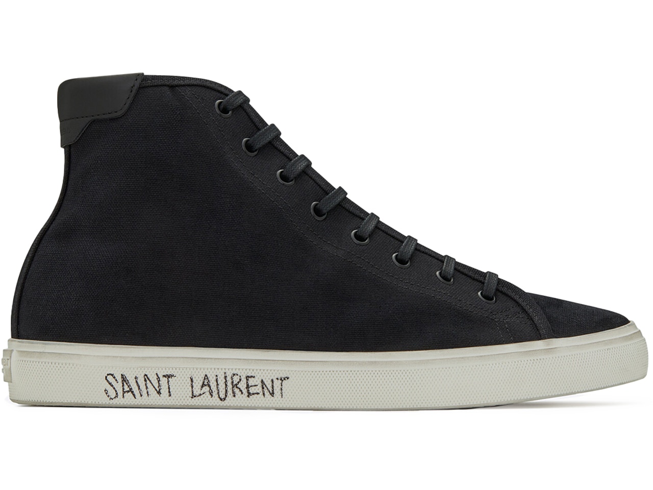 サンローラン SAINT LAURENT マリブ ミッド 黒色 ブラック スニーカー 【 MALIBU MID BLACK WHITE 】