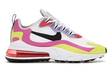 ナイキ NIKE マックス リアクト 白色 ホワイト ピンク 黄色 イエロー エアマックス レディース スニーカー 【 PINK YELLOW 270 REACT WHITE WOMENS BLACKPINKYELLOWREDBLUE 】