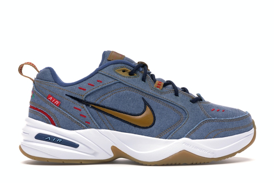 ナイキ NIKE モナーク スニーカー 【 AIR MONARCH IV DENIM COLLEGE NAVY DECEMBER SKYMYSTIC NAVYWHEAT 】