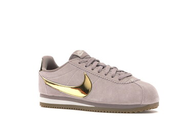 ナイキ NIKE クラシック コルテッツ 金色 ゴールド レディース スニーカー 【 CLASSIC CORTEZ SE DIFFUSED TAUPE METALLIC GOLD WOMENS PHANTOMGUM LIGHT BROWNMETALLIC 】