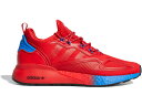 アディダス ブースト 赤 レッド 青色 ブルー スニーカー メンズ 【 ADIDAS ZX 2K BOOST RED BLUE GRADIENT / SCARLET SCARLET BLUE 】