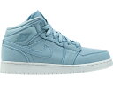 ナイキ ジョーダン JORDAN ミッド 青色 ブルー ジュニア キッズ 【 1 MID CANVAS ICE BLUE GS BLUEWHITE 】