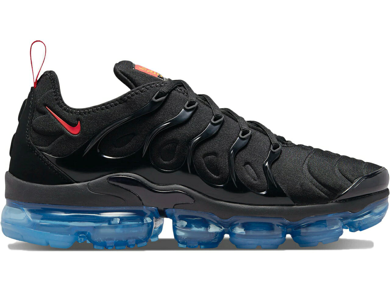 ナイキ 黒色 ブラック 赤 レッド 青色 ブルー スニーカー メンズ 【 NIKE VAPORMAX PLUS BLACK RED BLUE / BLACK RED BLUE 】