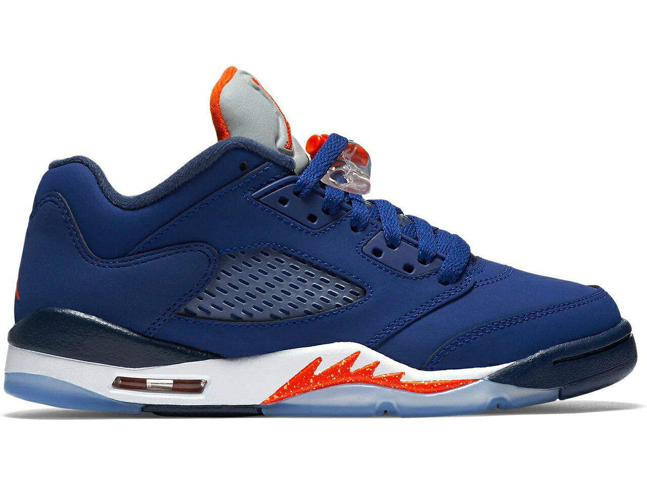 ナイキ ジョーダン ニックス ディープ 青色 ブルー チーム 橙 オレンジ 【 JORDAN 5 RETRO LOW KNICKS (GS) / DEEP ROYAL BLUE TEAM ORANGE 】 キッズ ベビー マタニティ スニーカー