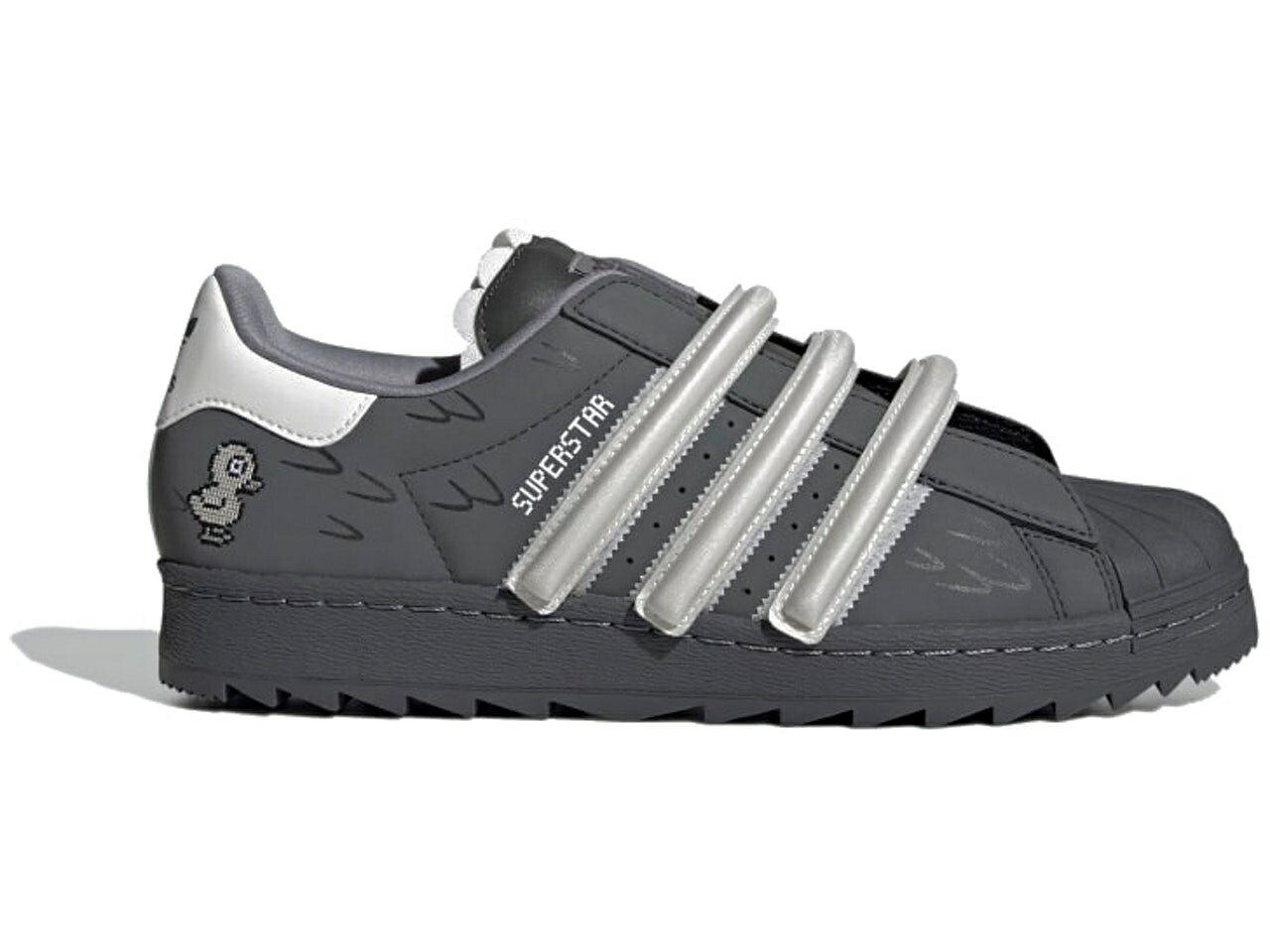 アディダス ADIDAS スーパースター スニーカー 【 SUPERSTAR 80S TR MELTING SADNESS DUCK GREY SIX ONE THREE 】